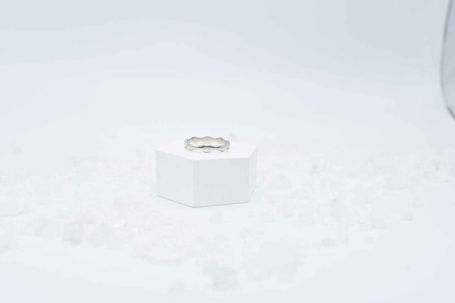 Wavy sterling silver stacker