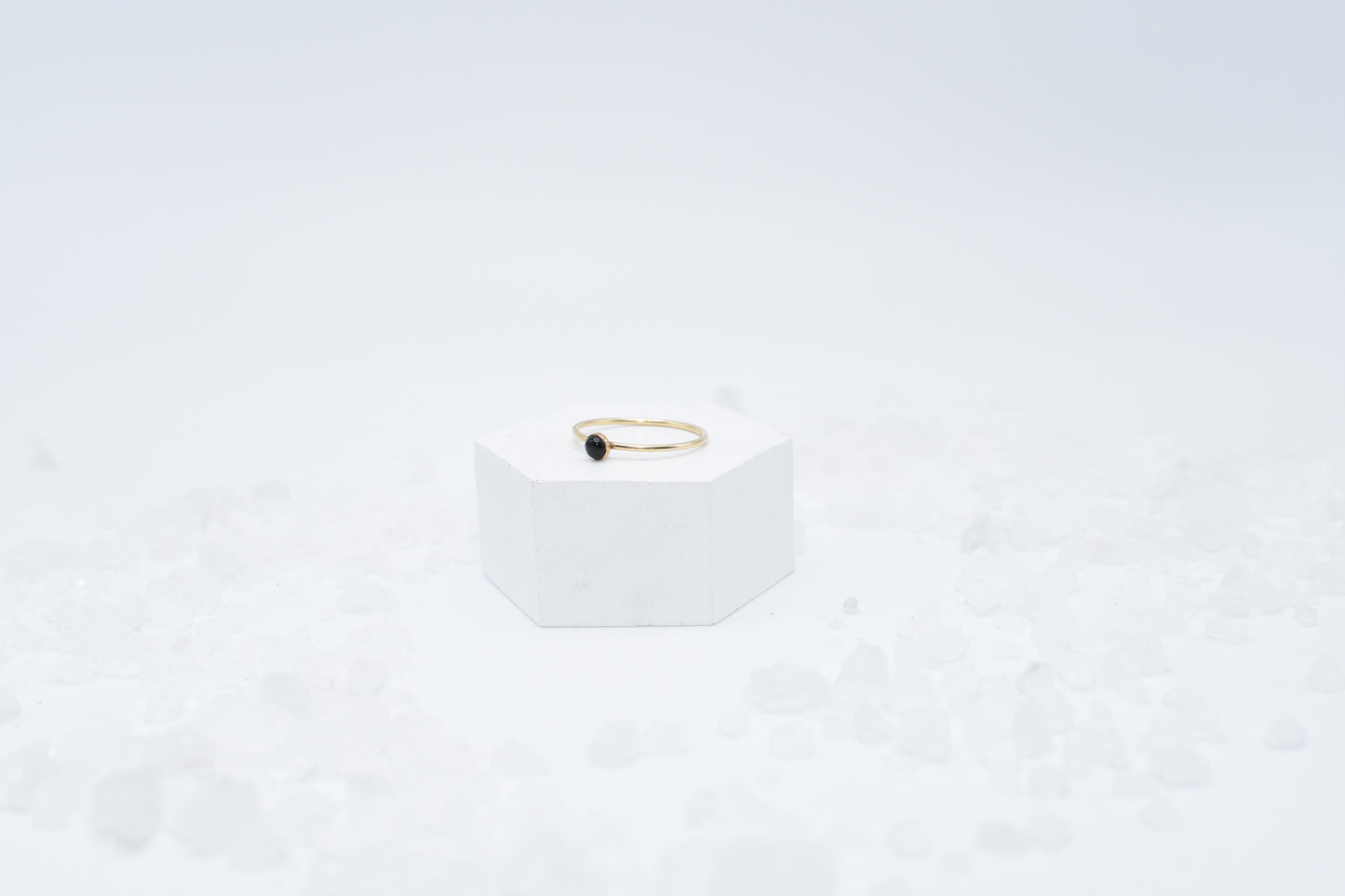 Black Onyx and Gold Ring