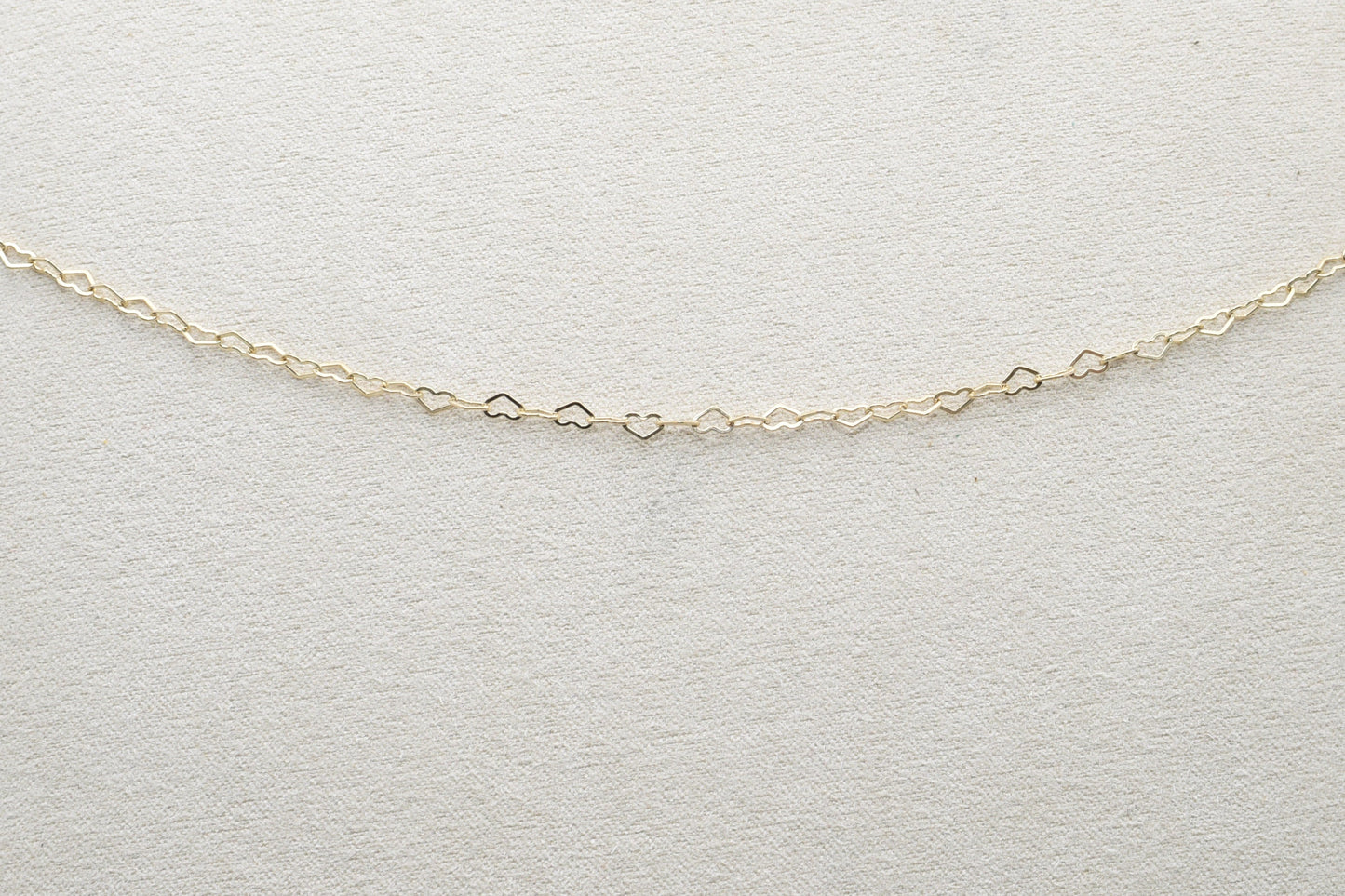 Gold Flat heart chain