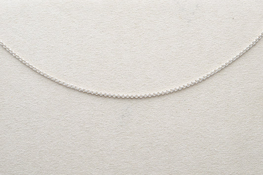 Sterling silver double round chain 18"