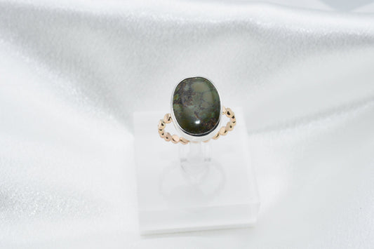dark green turquoise ring size 9