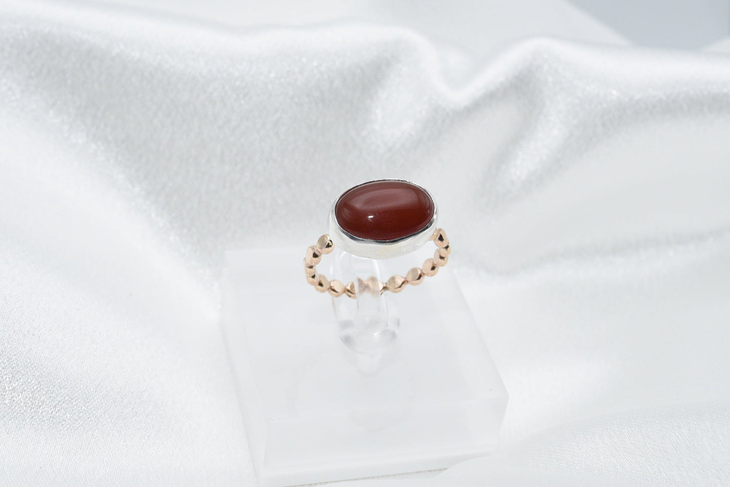 carnelian in mixed metal size 7