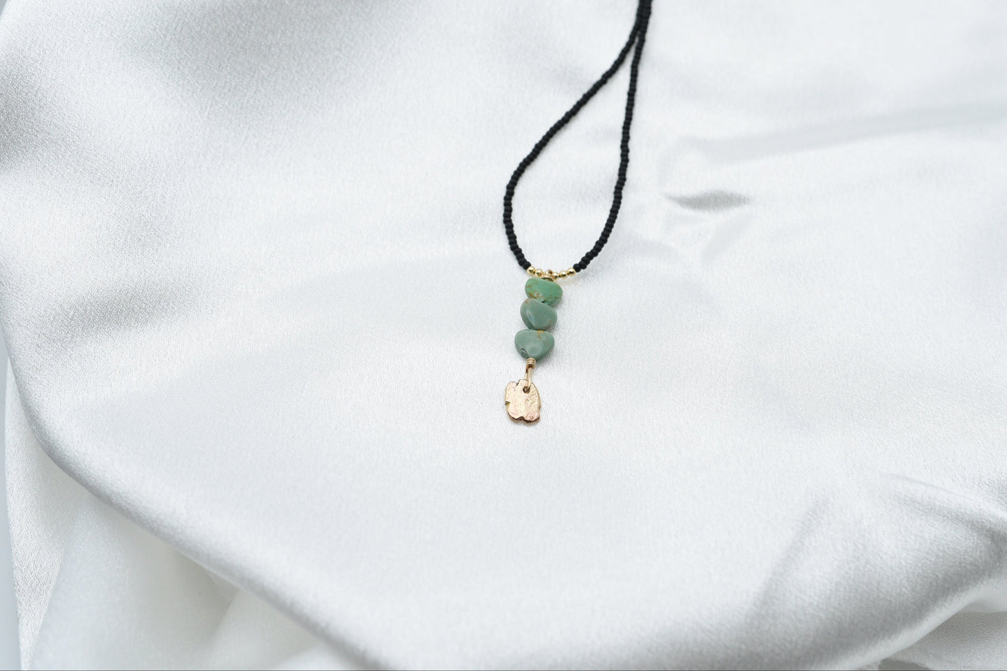 14k and heart turquoise necklace