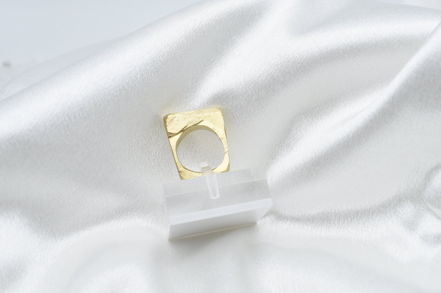 Triangle signet bronze ring size 7.25