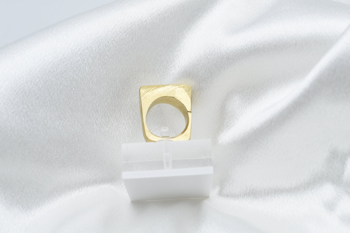 Triangle signet bronze ring size 7.25